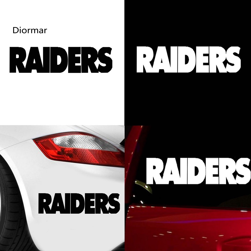 Chữ Raiders Dán Trang Trí Xe Hơi Phản Quang Độc Đáo