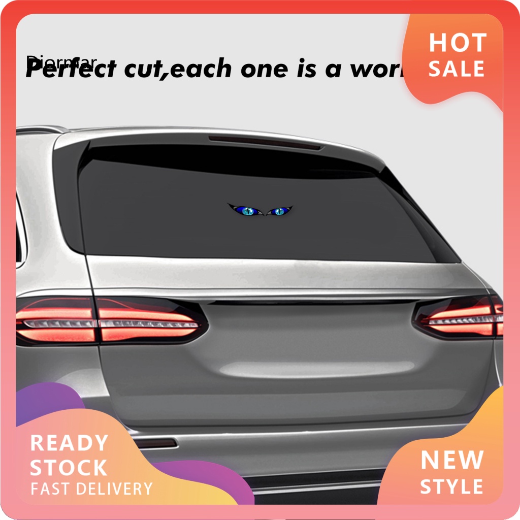 Bộ 2 Miếng Dán Phản Quang Chống Nắng Hình Đôi Mắt Quỷ Vui Nhộn Cho Xe Hơi