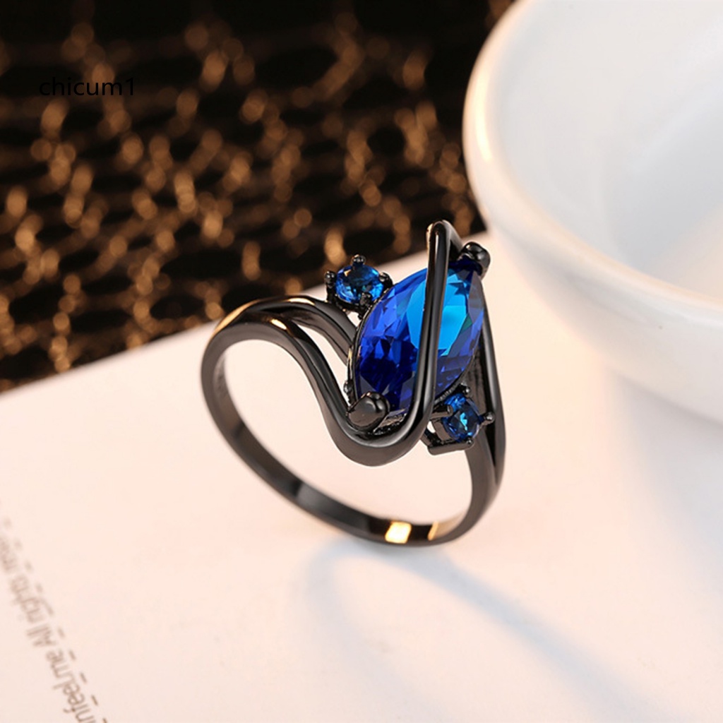 Nhẫn Đeo Ngón Tay Mạ Điện Đính Pha Lê Giả Hình Học Không Gây Dị Ứng Phong Cách Retro Cho Nữ Mặc Hàng Ngày