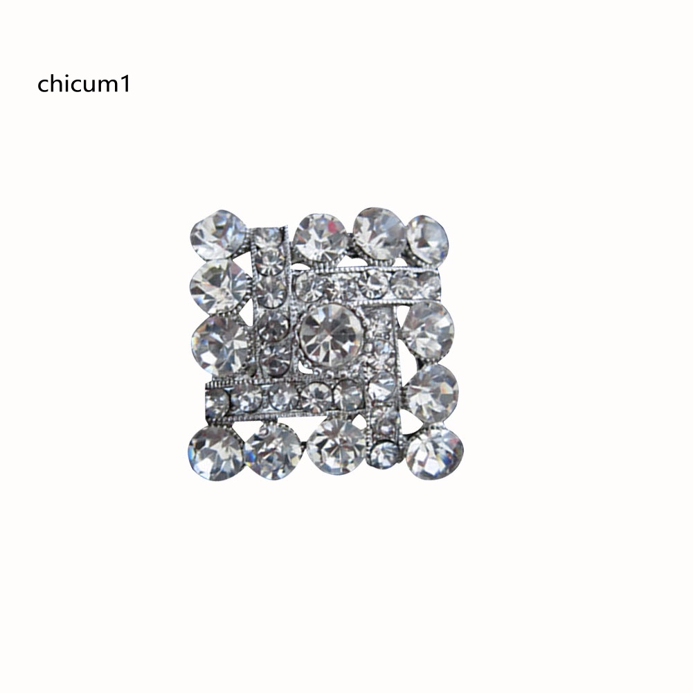 Ghim Cài Áo Hình Vuông Đính Đá Nhân Tạo Thời Trang Cho Nữ