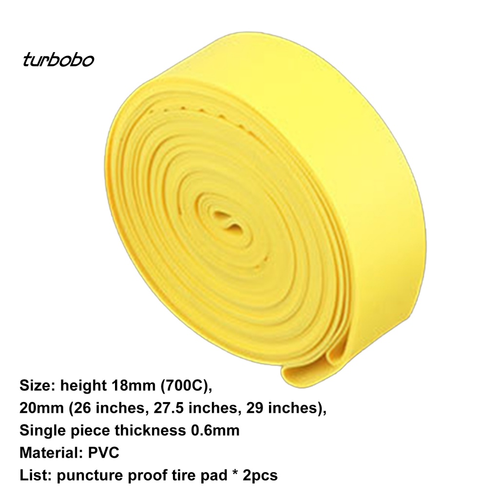 Set 2 Miếng Lót Lốp Xe Đạp Bằng PVC Dày Dặn Mềm Mại Co Giãn Chống Đâm Thủng