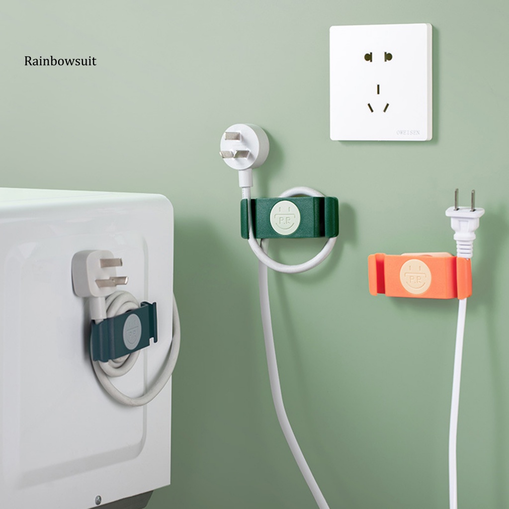 Bộ 4 Móc Treo Phích Cắm Điện Gắn Tường Không Cần Khoan Xoay Được Tiện Dụng