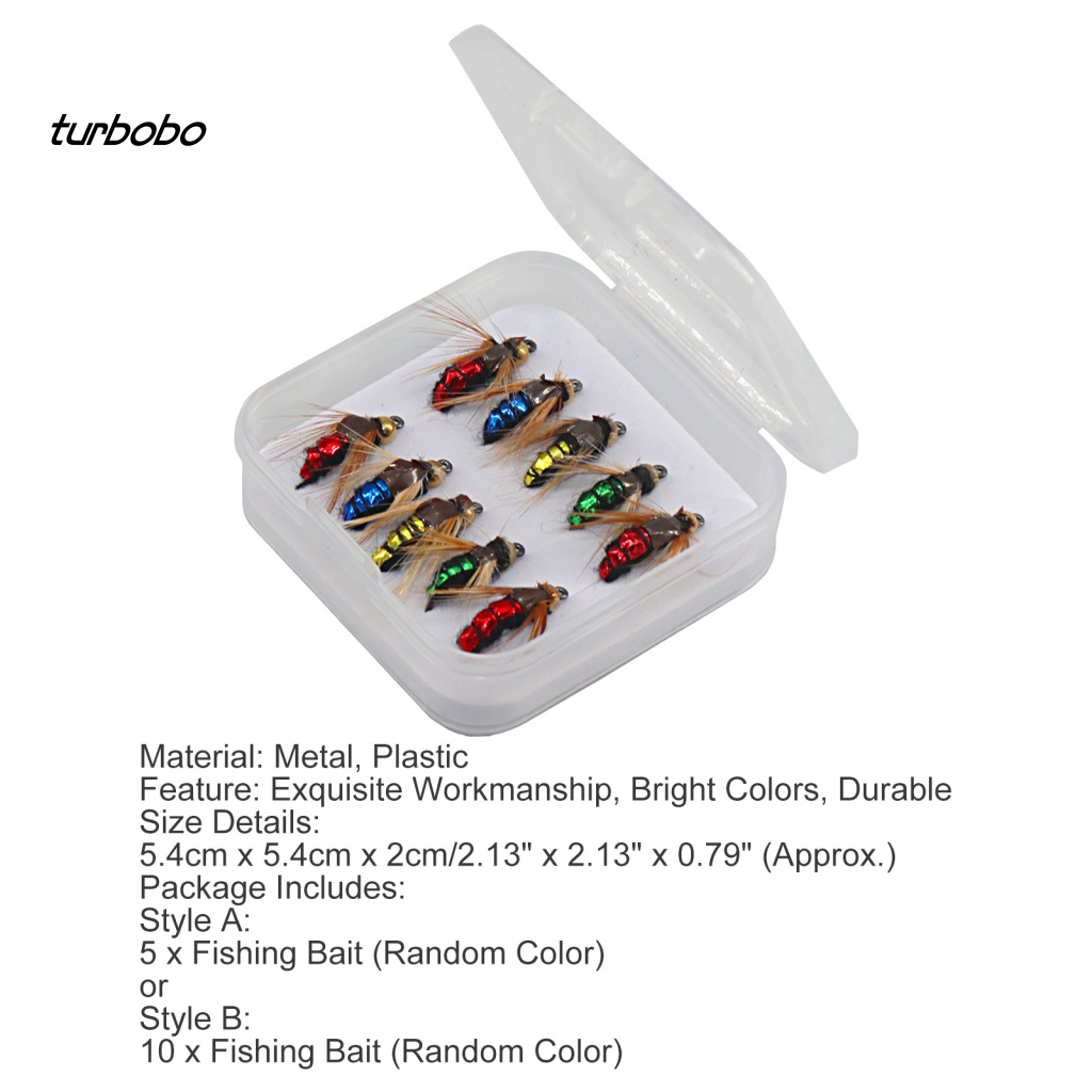 Set 5 / 10 Mồi Câu Cá Nhân Tạo Màu Sắc Tươi Sáng Độc Đáo Tiện Dụng