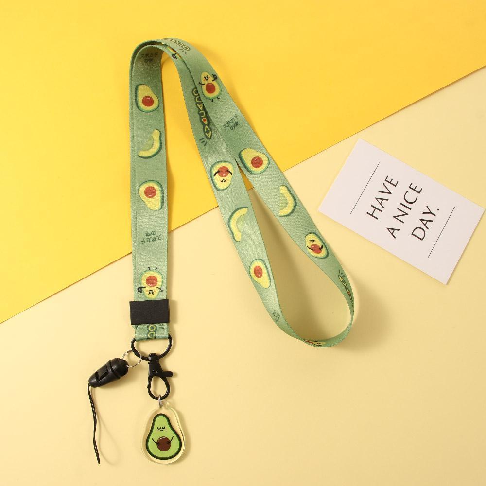Móc Khóa Dây Treo Thẻ ID Hình Quả Bơ Dễ Thương