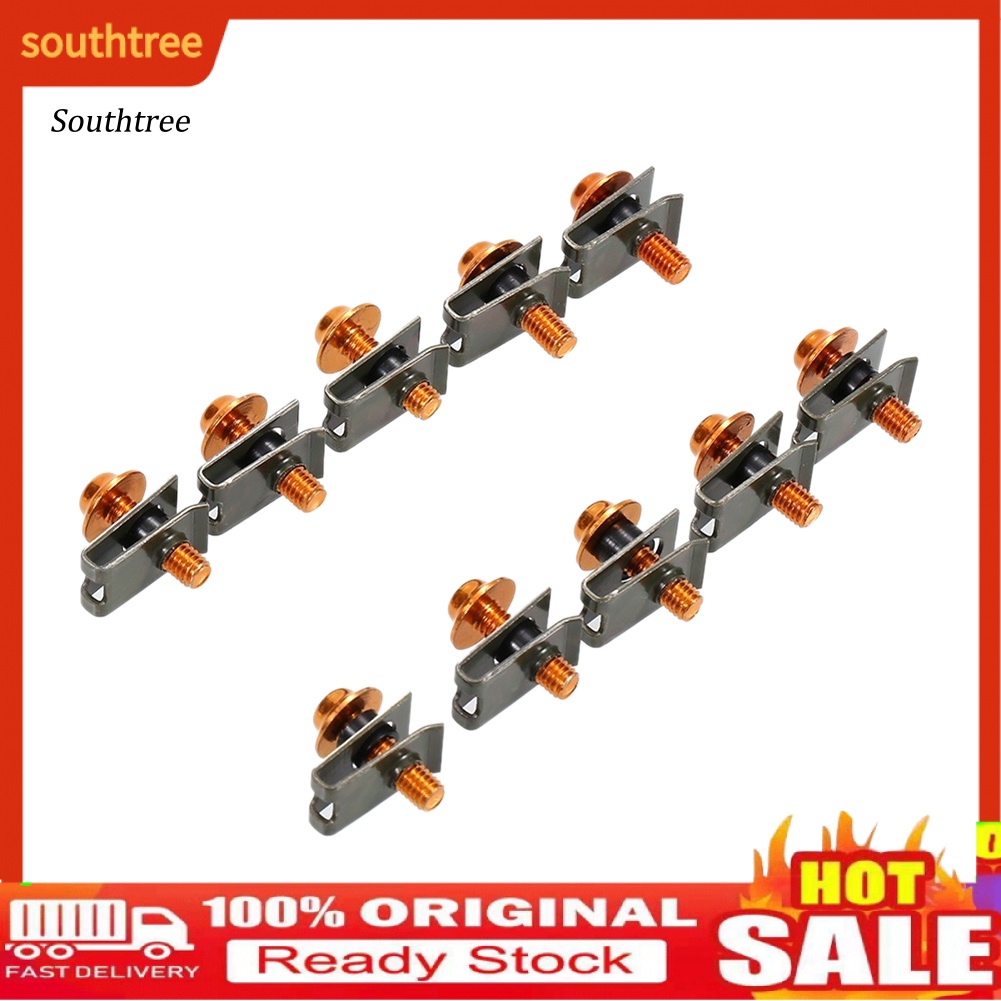 Bộ 10 Ốc Vít M5 Bằng Hợp Kim Nhôm Cho Xe Mô Tô