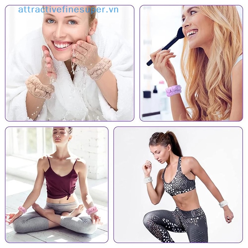 Afs 1 Chiếc Băng Đeo Cổ Tay Chạy Bộ Vải Lông Màu Trơn Thấm Hút Tốt