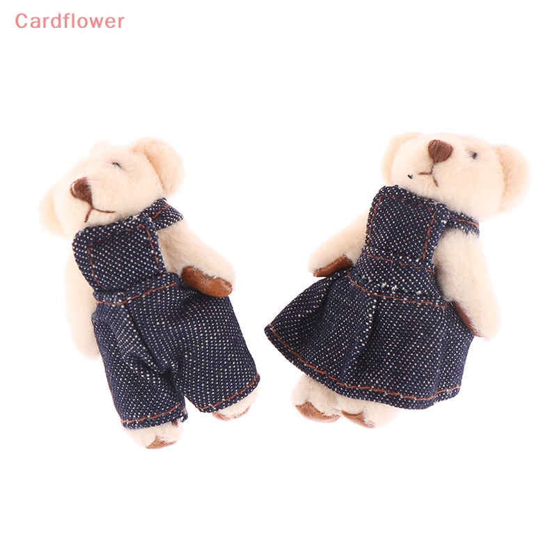 Bộ 2 Móc Khóa Hình Gấu / Thỏ Nhồi Bông 5cm Dễ Thương