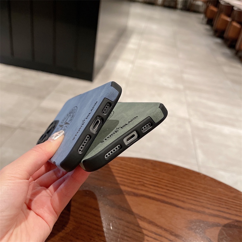 Ốp Điện Thoại Da Cừu Mềm Dáng Vuông Phối Màu Retro Cho IPhone 13 12 11 Pro X XS MAX XR 7 8 Plus