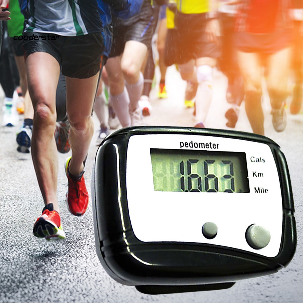 Máy Đếm Bước Chân Bằng ABS Tiết Kiệm Pin Đa Năng Mang Đi Tiện Dụng