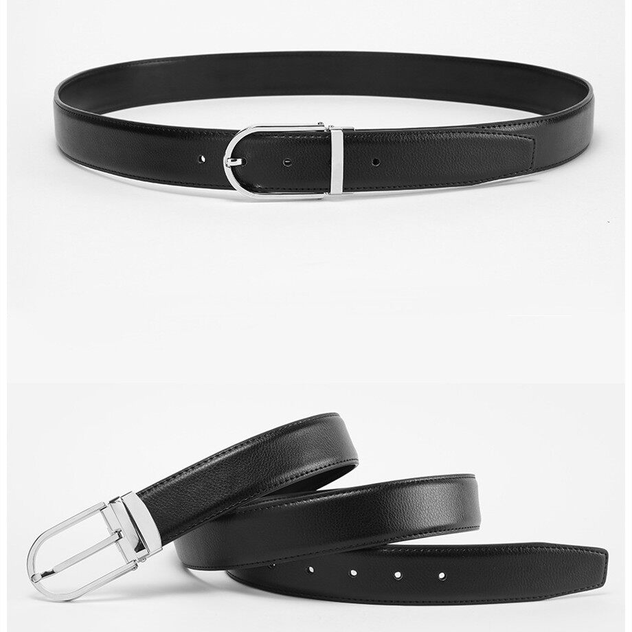 Thắt Lưng Da Khóa Kim Loại Thời Trang Cho Nam