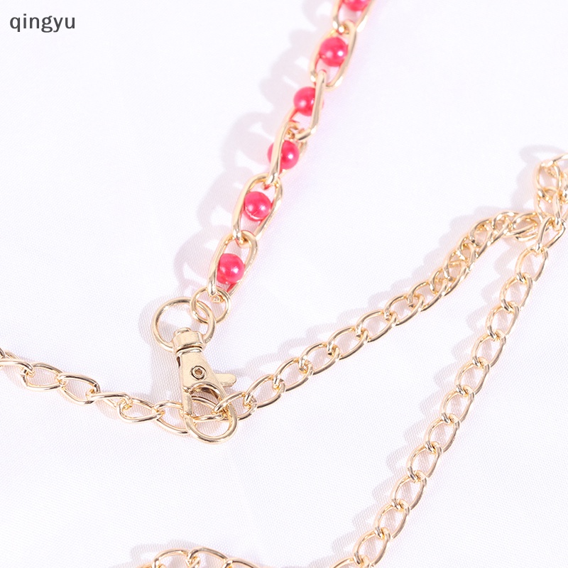 Thắt Lưng Dây Xích Đính Ngọc Trai Có Thể Điều Chỉnh Thời Trang Mới Cho Nữ