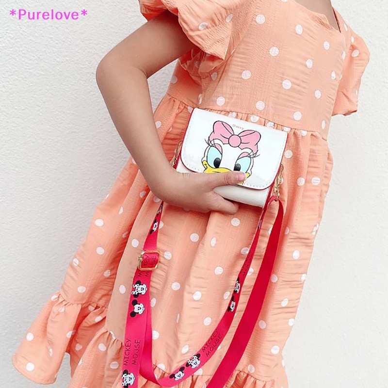 DISNEY Túi Đeo Chéo Mini Hình Vuông In Hình Chuột Mickey Đáng Yêu Thời Trang Cho Nữ Mới