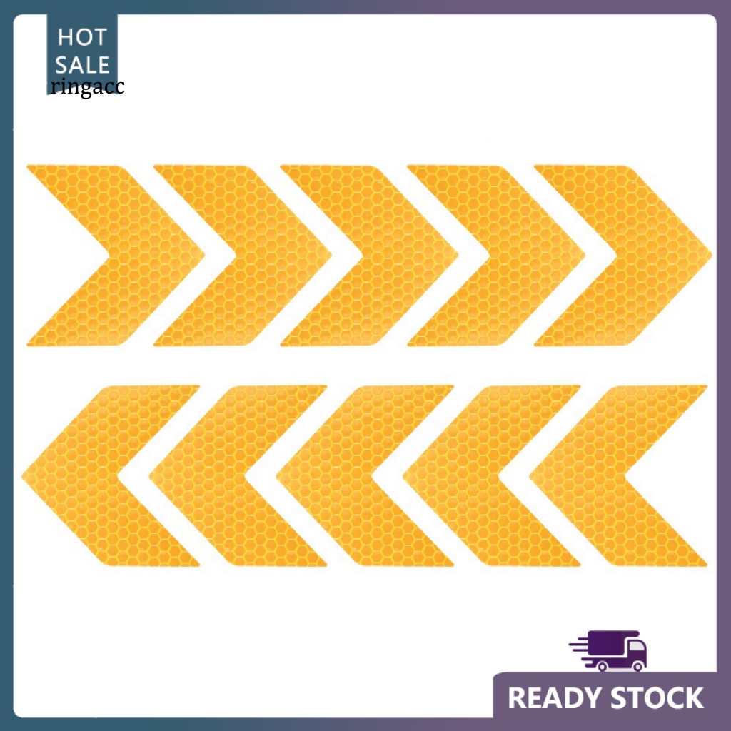 Set 10 Miếng Dán Phản Quang Tự Dính Bảo Vệ Thân Xe Hơi