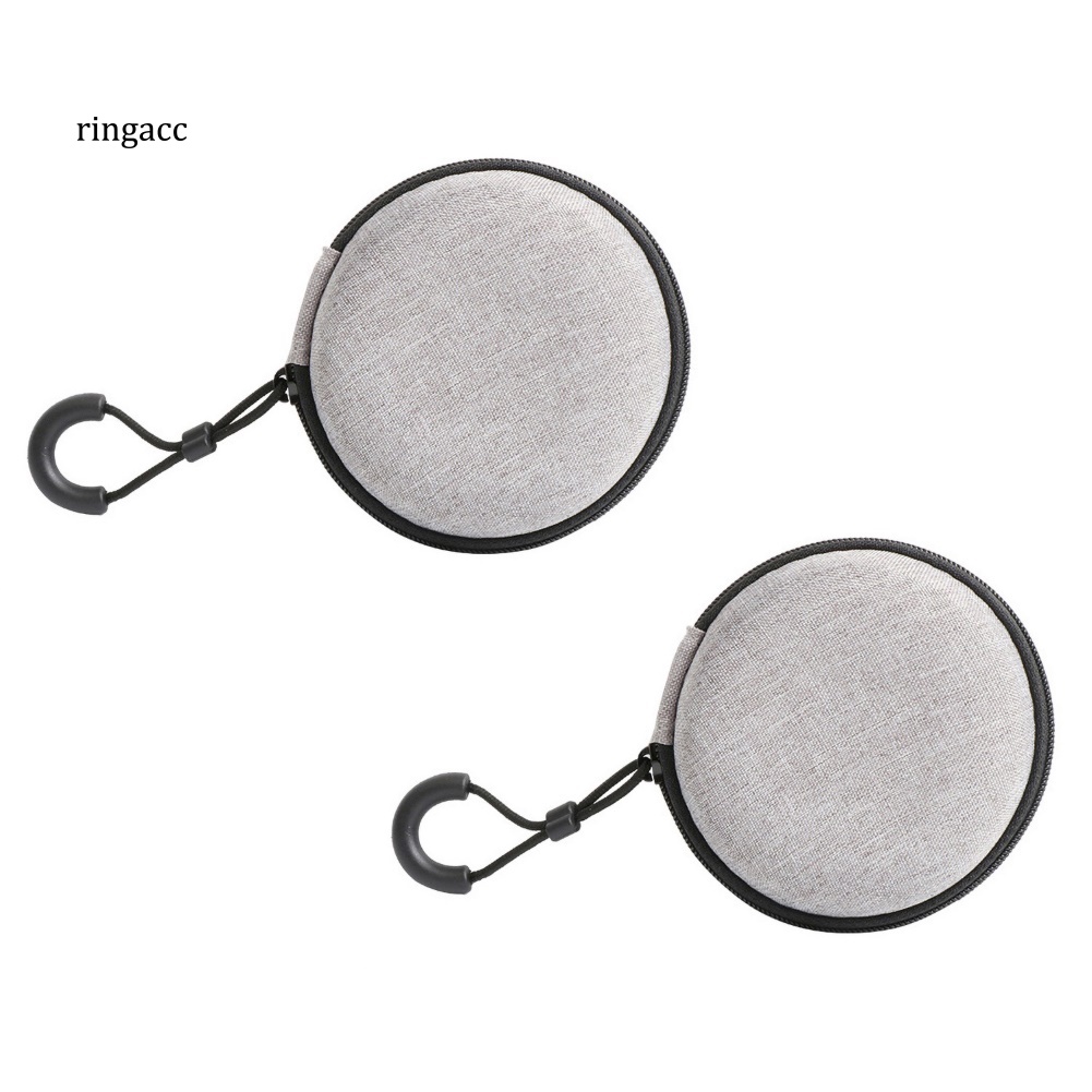 Bộ 2 Túi Đựng Tai Nghe Không Dây EVA Hình Vuông / Tròn Có Khóa Kéo Ốp