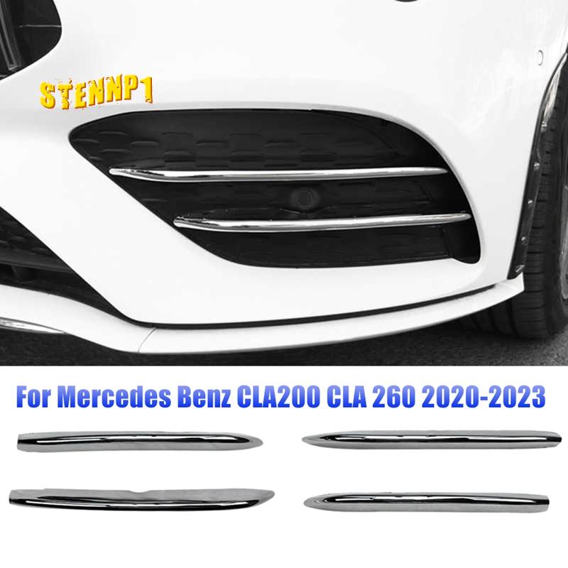 Bộ 4 Miếng Dán Trang Trí Cản Trước Xe Hơi Mercedes Benz CLA200 CLA 260 2020-2023
