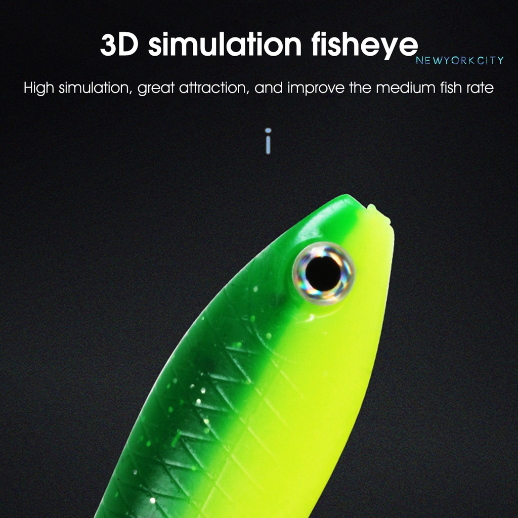 Set 5 Mồi Giả Nhử Cá 10cm 6g Bằng Nhựa Gắn Kèm Móc Câu Tiện Dụng