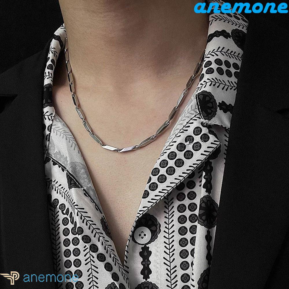 ANEMONE Vòng cổ Bằng Thép Không Gỉ Mặt Hình Học Phong Cách Hip Hop Thời Trang Cho Nam Và Nữ