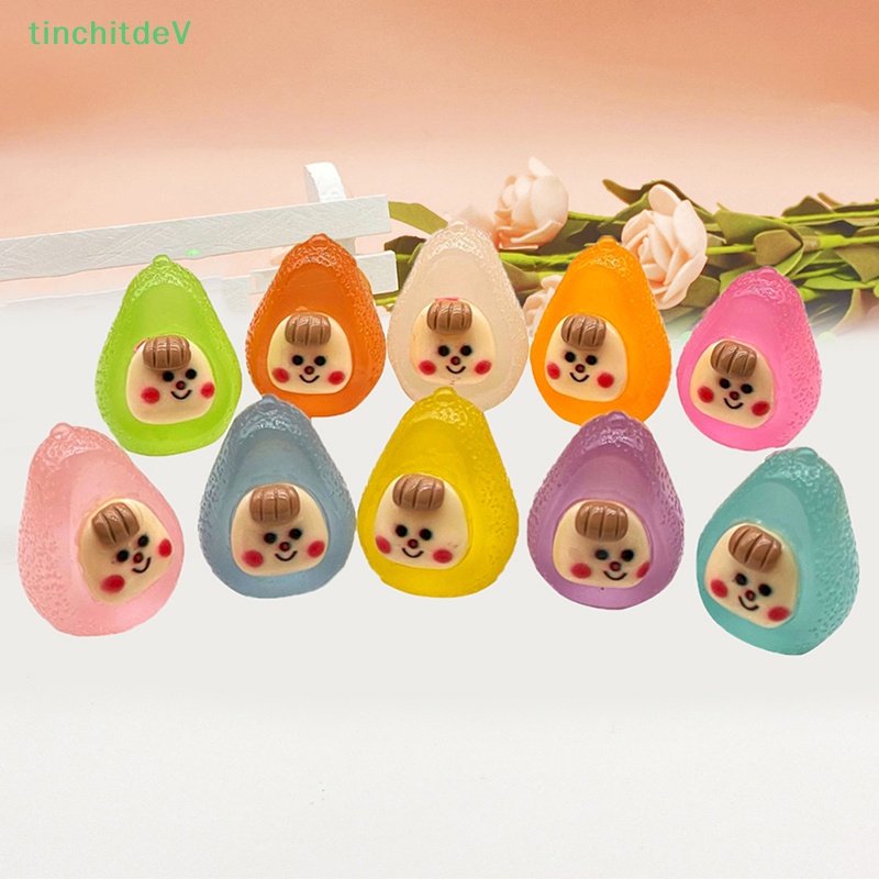 [TinchitdeV] Set 2 Quả Bơ Mini Dạ Quang Trang Trí Tiểu Cảnh / Nhà Búp Bê