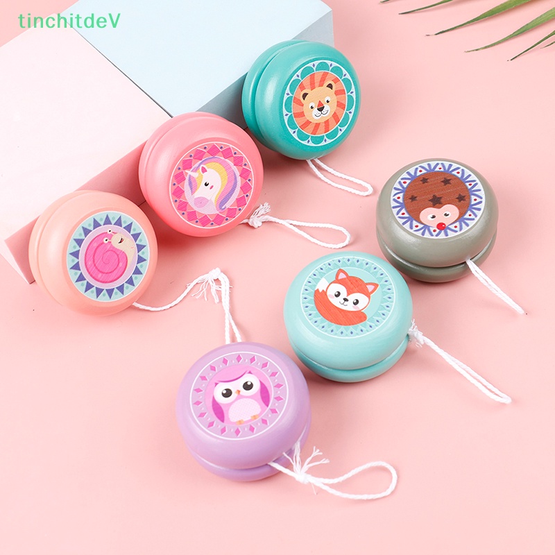 [TinchitdeV] Đồ Chơi Yoyo Bằng Gỗ In Hình Động Vật Cho Bé