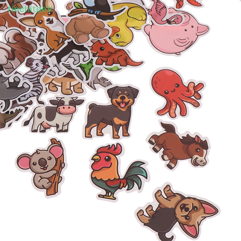 [TinchitdeV] 50 Miếng Dán Hình Động Vật Hoạt Hình Dễ Thương Trang Trí Laptop Điện Thoại Ván Trượt Xe Hơi [Mới]