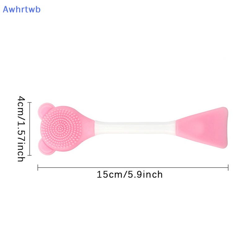 Cọ Rửa Mặt Mát Xa Tẩy Tế Bào Chết Hai Đầu Bằng Silicon Màu Sắc Ngẫu Nhiên