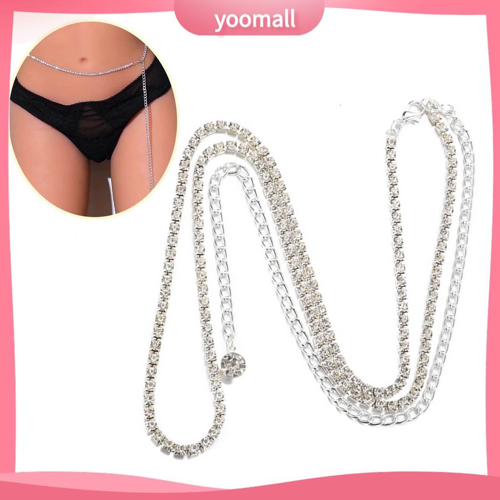 Thắt Lưng Một Lớp Bằng Kim Loại Đính Đá Thời Trang Đi Biển Mùa Hè