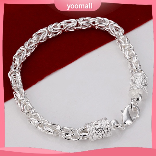 Vòng Tay Mạ Bạc Thiết Kế Đơn Giản Thời Trang Cho Nữ