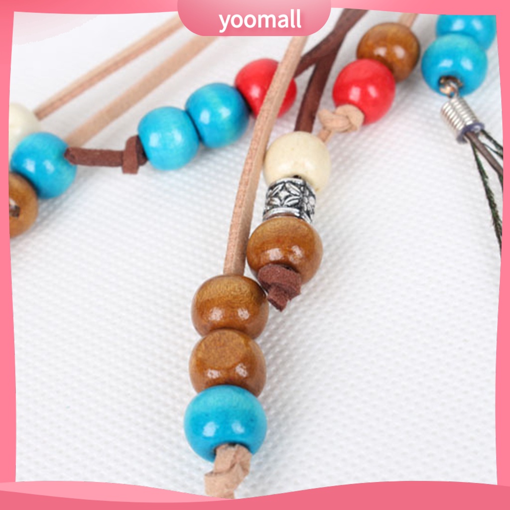 Băng Đô Bện Dây Giả Da Đính Hạt Phong Cách Boho Cổ Điển Dành Cho Nữ