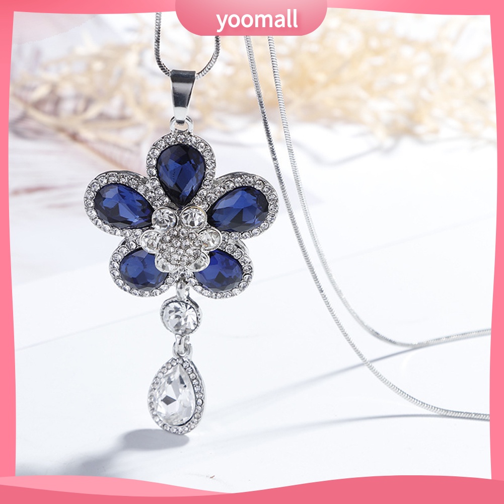 [YM] Vòng cổ Mặt Hoa Đính Kim Cương Giả Quyến Rũ