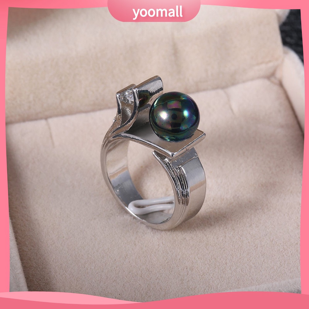 Nhẫn Đính Hôn Đính Ngọc Trai Nhân Tạo Thời Trang Dành Cho Nữ