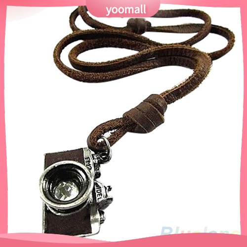 Vòng cổ Giả Da Mặt Hình Máy Ảnh Phong Cách Rock Punk Unisex