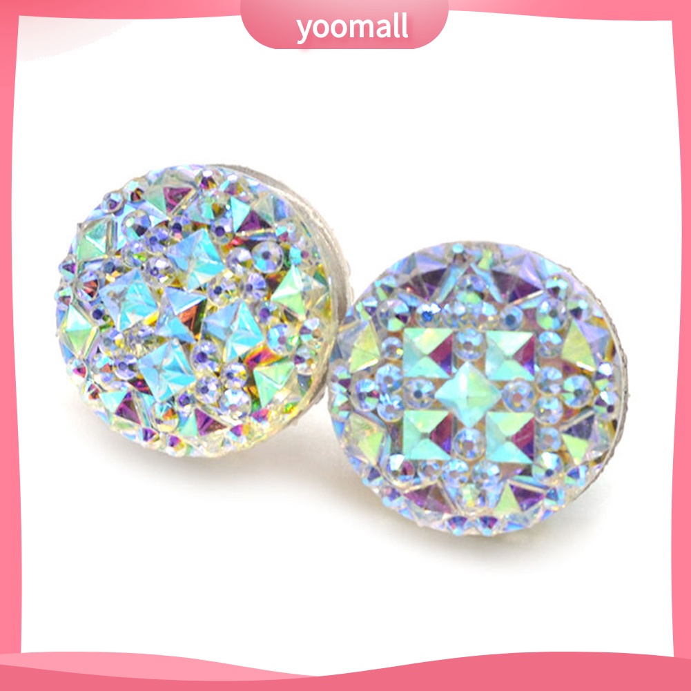 1 Cặp Trâm Cài Áo Đính Đá Tròn Phong Cách Đạo Hồi Thời Trang