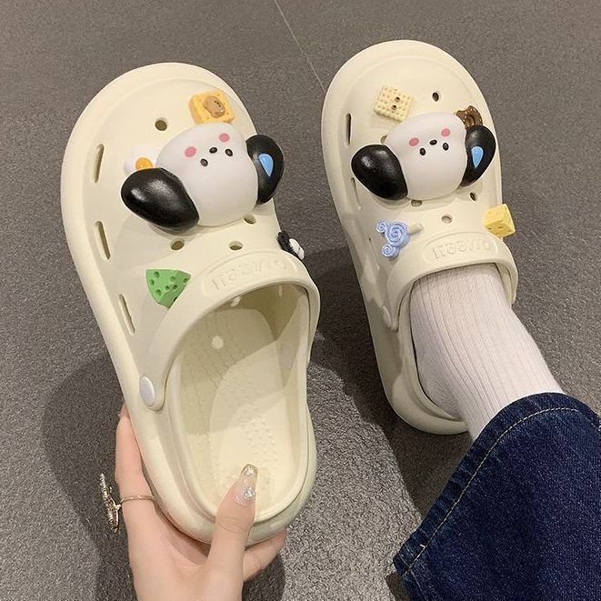 FEIJIANU dép Cross dép sandal nữ giày đi biển đáng yêu thoải mái28Z23071201