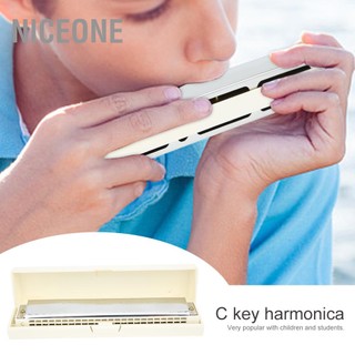 NiceOne Harmonica Diatonic Harp C Key chuyên nghiệp Tấm che bằng thép không gỉ 24 lỗ