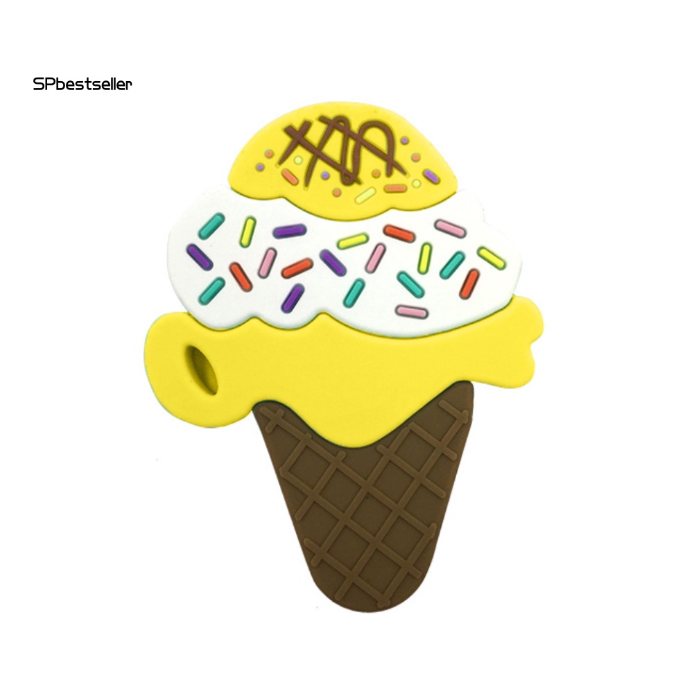 Đồ Chơi Nhai Cắn Hình Cây Kem Bằng Silicone Cho Bé