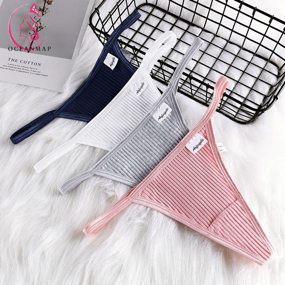 OCEANMAP Quần Lót Cotton Thoáng Khí Gợi Cảm Cho Nữ