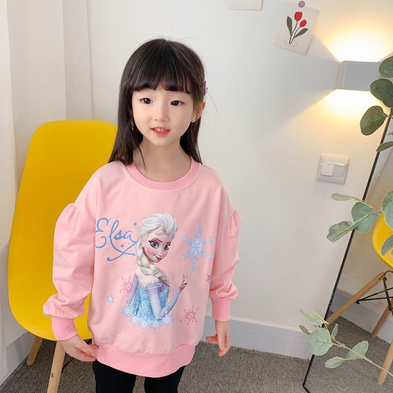Amila Áo sweater Dài Tay In Hình Công Chúa Băng Giá Aisha Mùa Thu Mới Cho Bé Gái Trung Niên Và Lớn