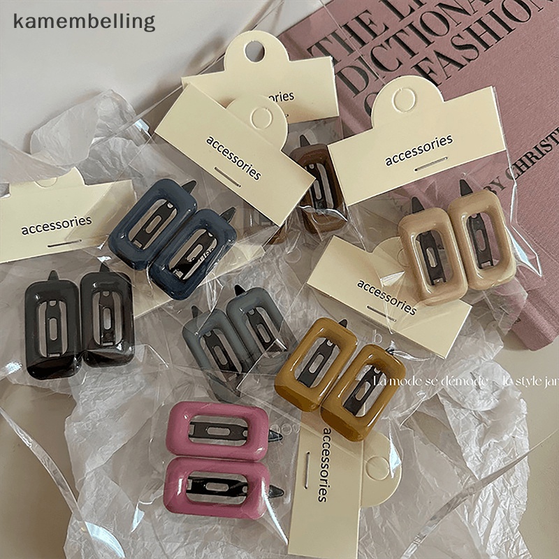 Set 2 Kẹp Tóc Màu Kẹo Ngọt Phong Cách Hàn Quốc Dễ Thương Cho Nữ