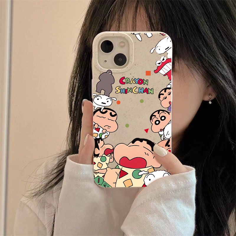 Ốp Điện Thoại Mềm Chống Sốc In Hình Shin-Chan Đơn Giản Cho Iphone 1211 ZC6R 13 14pro8 max7 1211