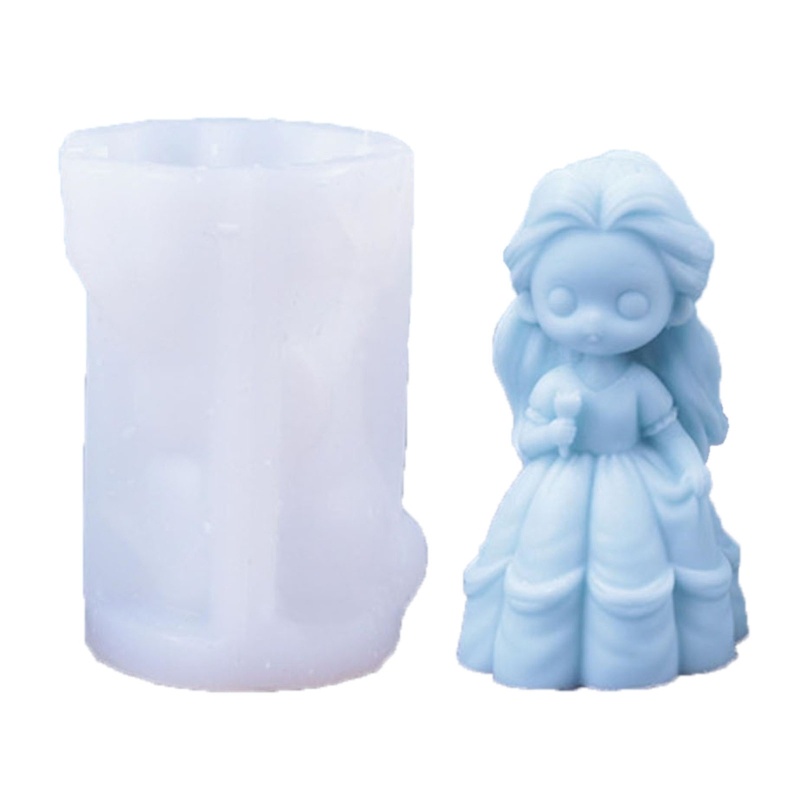 Khuôn Làm Nến Hình Búp Bê Công Chúa Gypsum Bằng Nhựa Resin DIY