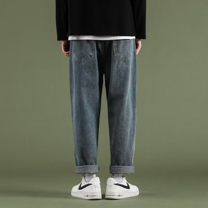 Quần Jean Ống Rộng Phong Cách Hàn Quốc Thời Trang Xuân Hè Mới 2023 Dành Cho Nam