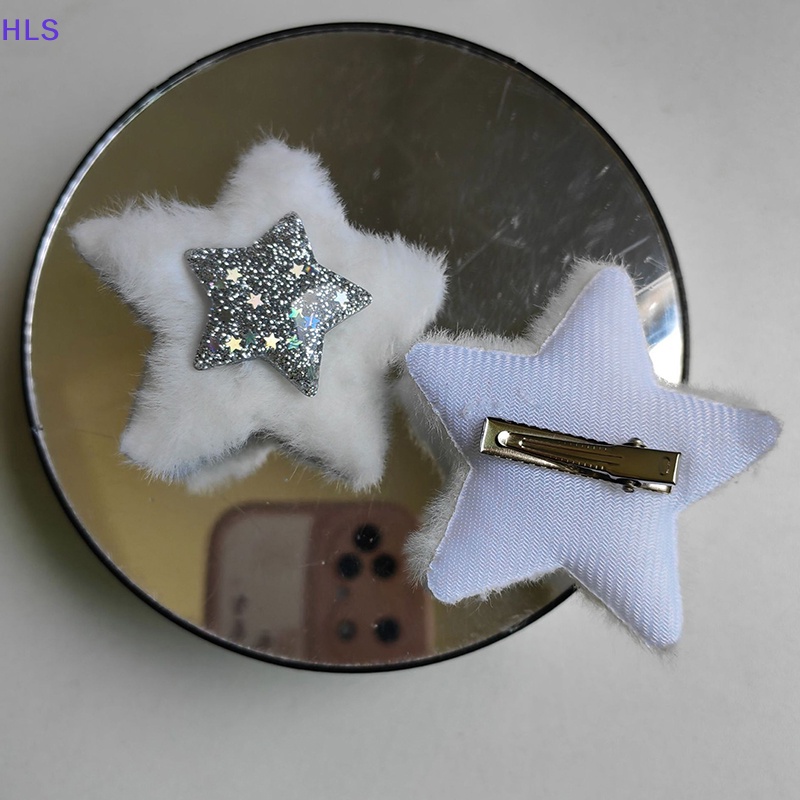 Kẹp Tóc Hình Ngôi Sao Năm Cánh Nhồi Bông Dễ Thương Thời Trang Mùa Đông Y2k