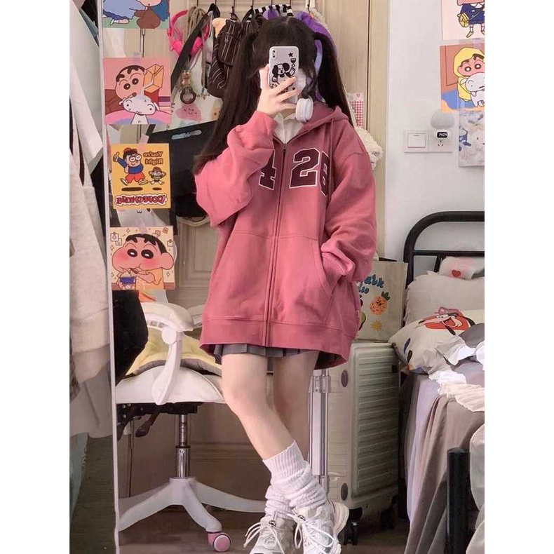 Áo Khoác Nữ Tay Dài Dáng Rộng Thời Trang Cá Tính