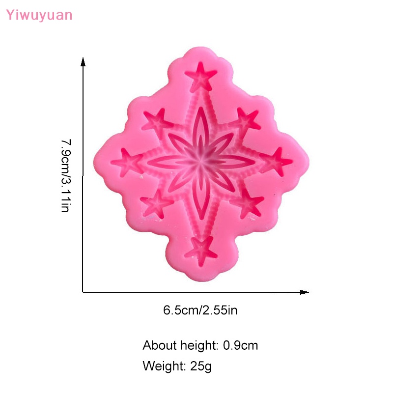 Khuôn Silicon Làm Mặt Trang Sức Hình Bông Tuyết Giáng Sinh Mới