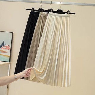 Chân Váy Xếp Ly Lưng Cao Phong Cách Pháp Hợp Thời Trang Plus Size