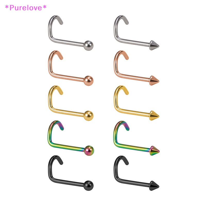 Set 5 Khuyên Mũi Bằng Thép Không Gỉ Cá Tính Cho Nam Và Nữ Mới