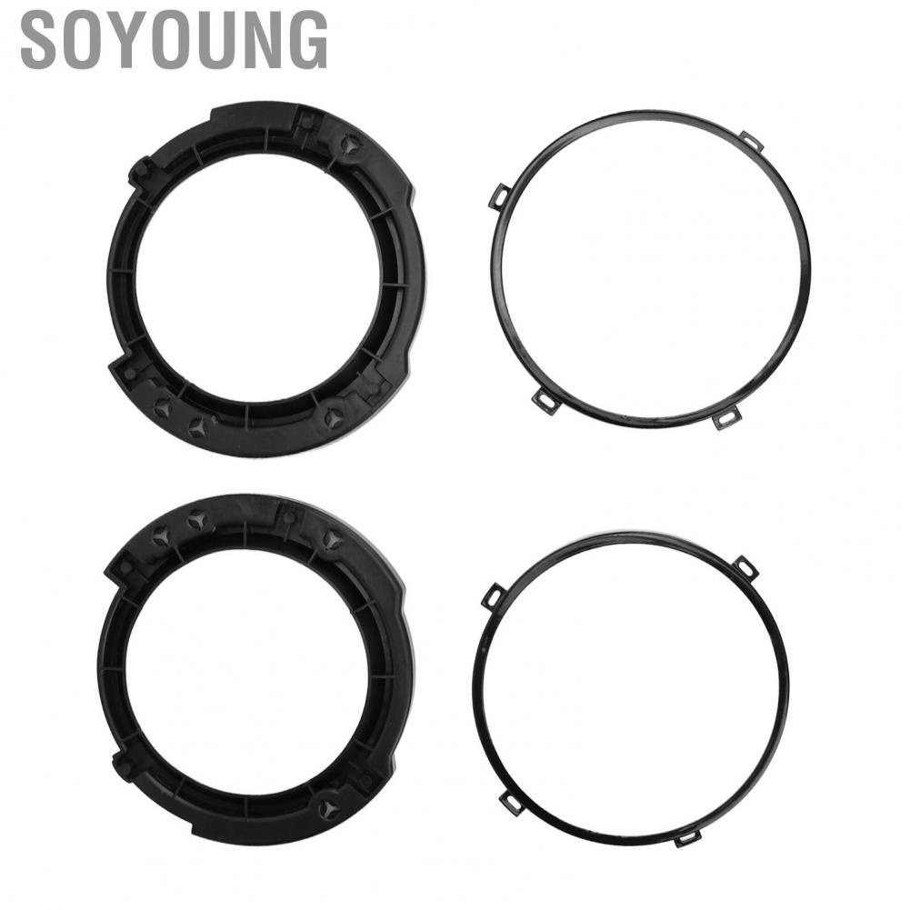 Soyoung Headlight Mounting Bracket Ring Set Retaining Easy Installation Lightweight for Wrangler JK