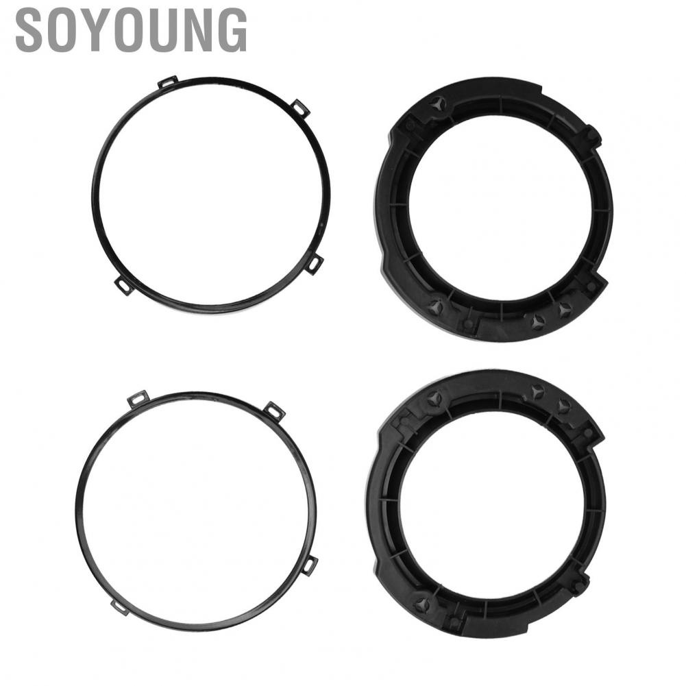 Soyoung Headlight Mounting Bracket Ring Set Retaining Easy Installation Lightweight for Wrangler JK
