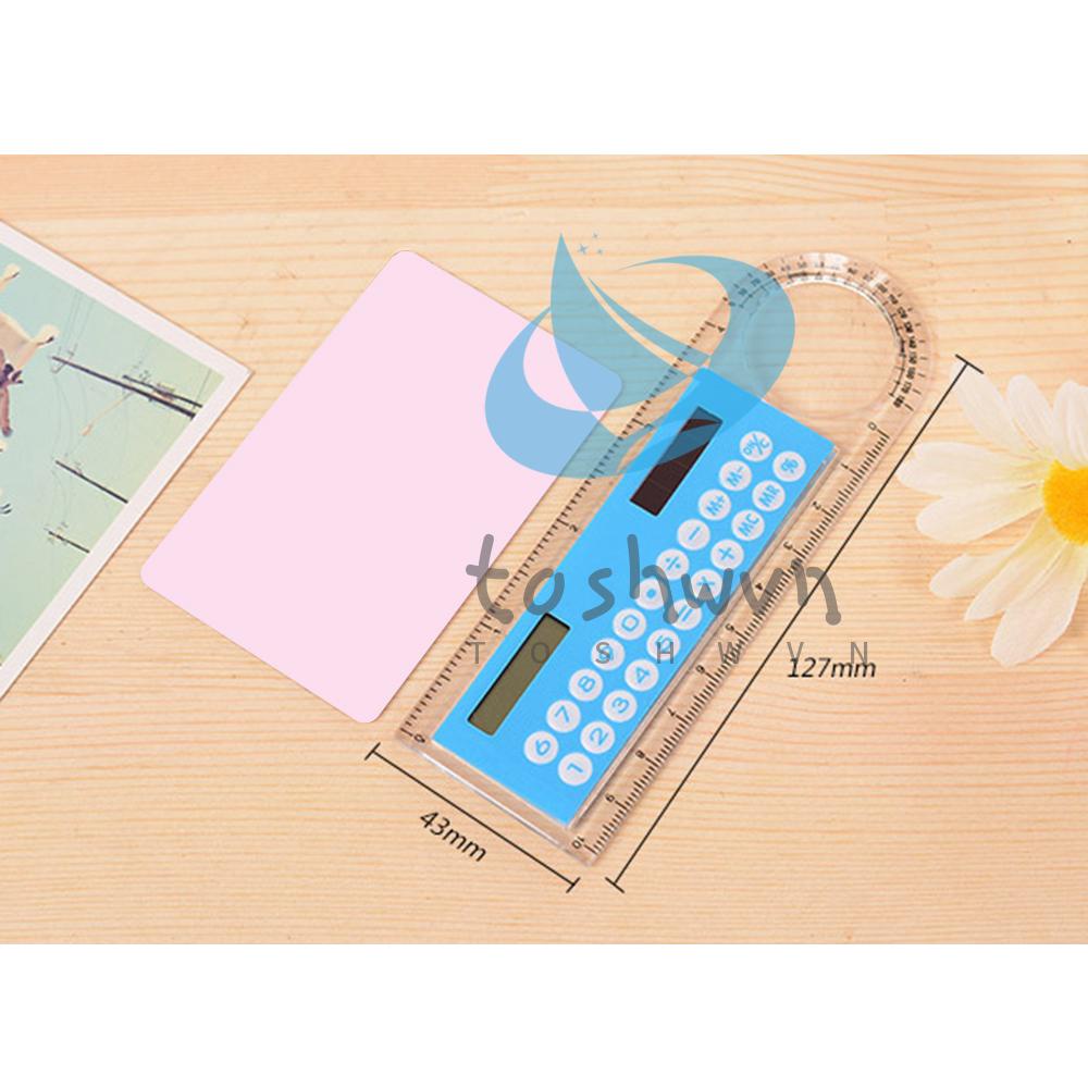 1 Thước Kẻ Mini 10cm Sử Dụng Năng Lượng Mặt Trời Siêu Mỏng Màu Sắc Ngẫu Nhiên