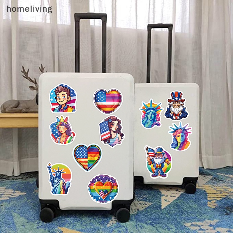 Bộ 50 Miếng Dán Họa Tiết Graffiti Hoạt Hình Dùng Trang Trí Vali / Laptop / Điện Thoại / Sổ Tay DIY